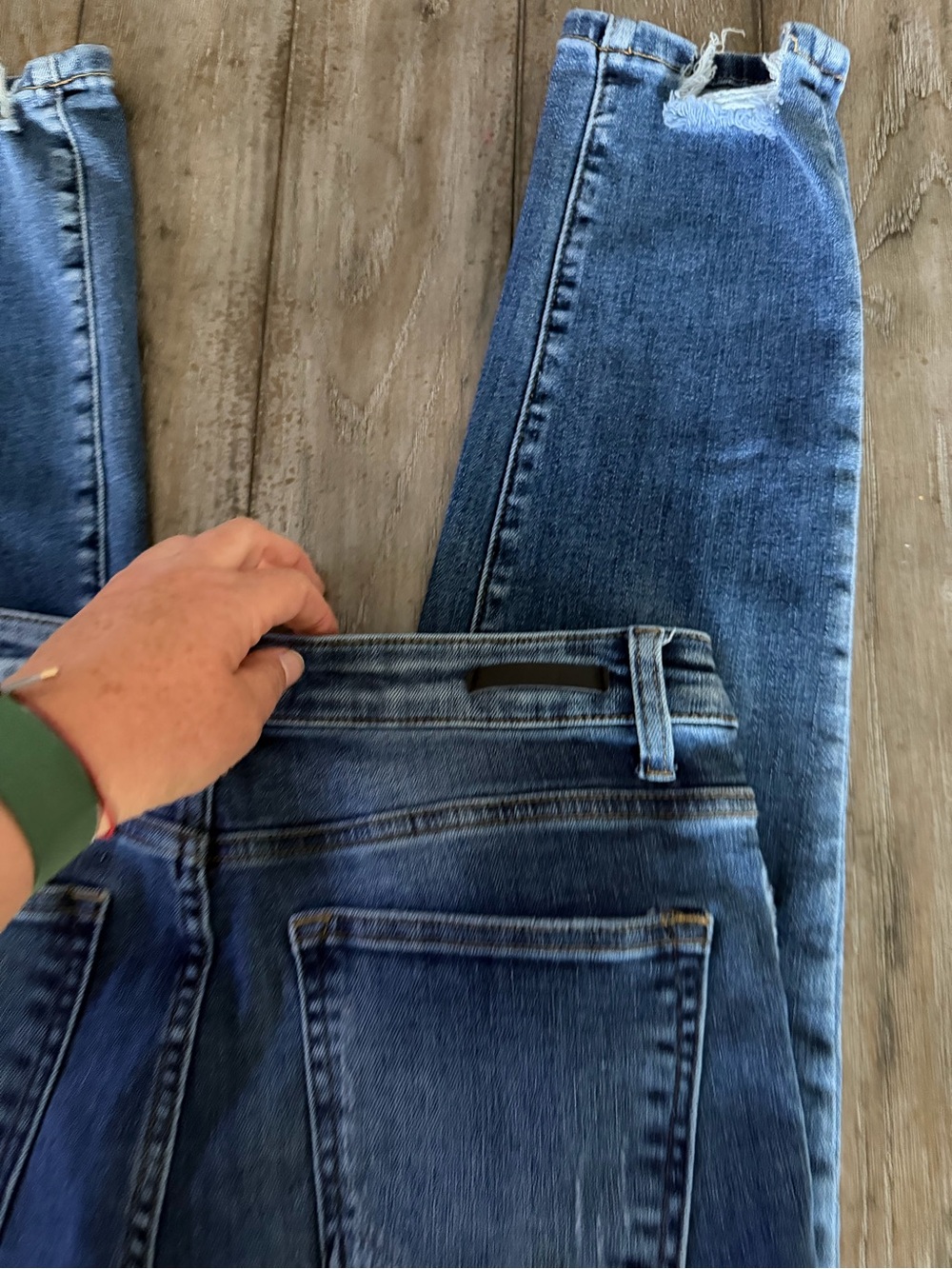 Women’s RISEN Distressed Blue Denim Jeans - Picture 6 of 10